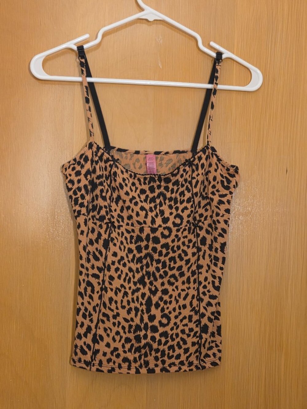 Betsey Johnson Intimates Sleep Cami Leopard Animal Print Size L Stretch Bodycon
